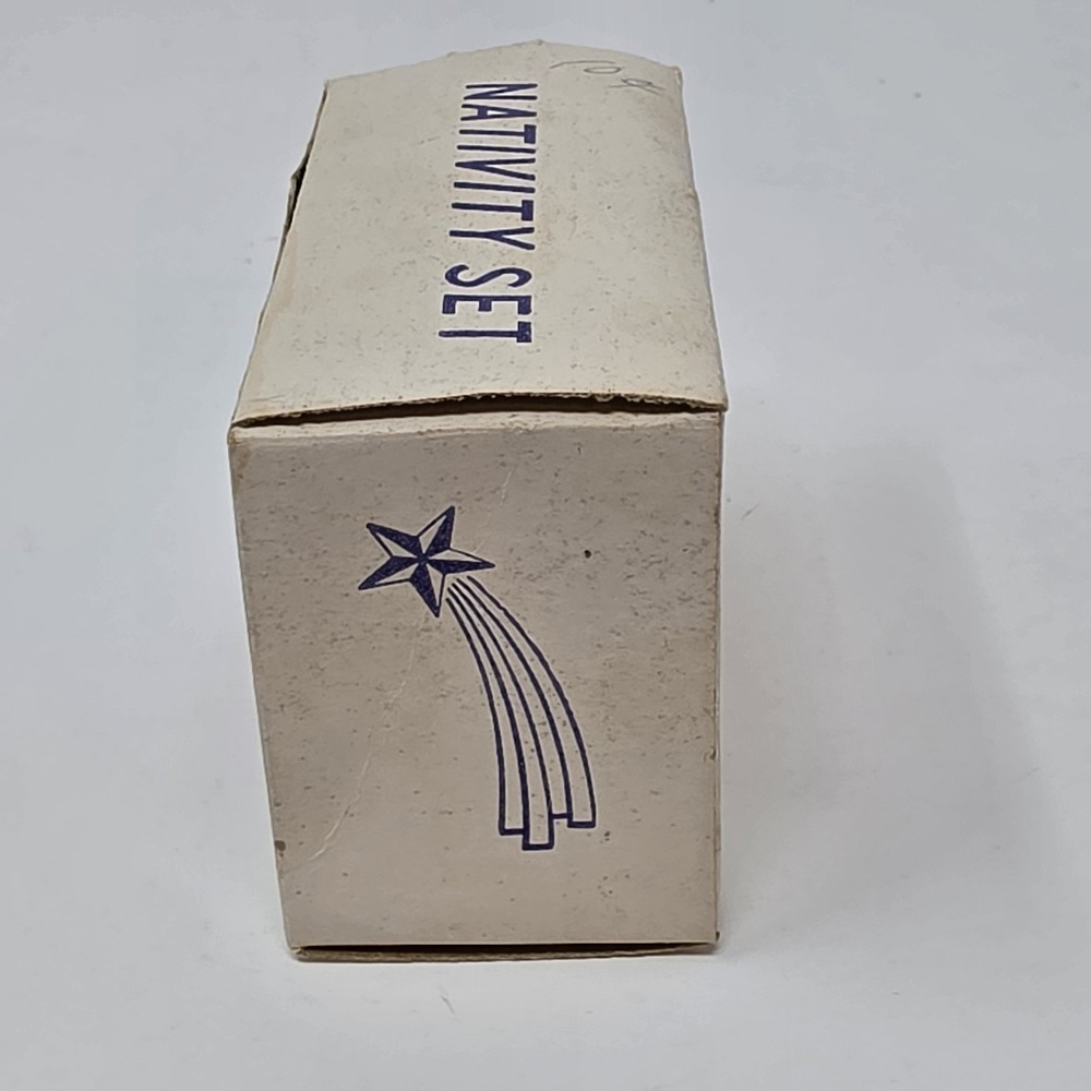 Vintage Shiny Brite Miniature Plastic Nativity Scene With Original Box - Picture 14 of 16